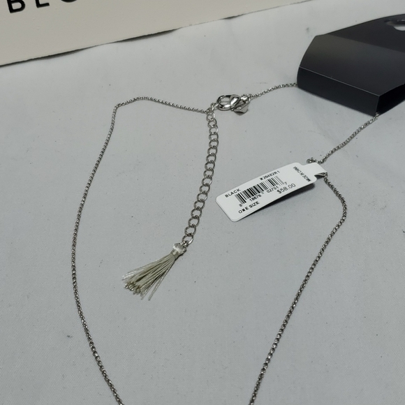 Rebecca minkoff silver floating triangle Y necklace - Picture 7 of 8